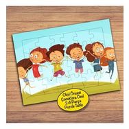 15231 Mutlu Gülümseyen Arkadaşlar Çocuklara Özel Puzzle Yapboz Tablo