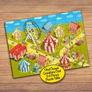 15259 Lunapark Eğlence Merkezi Çocuklara Özel Puzzle Yapboz Tablo