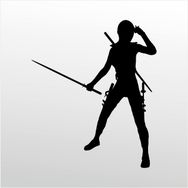 160 cm Samurai Folyo Sticker