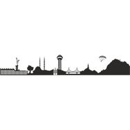 160 cm Tokat Şehri Silueti Folyo Sticker