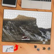 163 Dağ Yalnız Ev Doğa 240 Parça Puzzle Yapboz Tablo