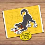 169PZ Neşeli Sevimli Köpek Çocuklara Özel Puzzle Yapboz Tablo