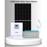 1,6Kw Hazır Solar Paket | 2×600W Bifacial Panel + 2×150AH Jel Akü | Mppt Akıllı Inverter Off-Grid Güneş Enerji Sistemi