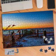170 Tahta Köprü Doğa Manzarası 240 Parça Puzzle Yapboz Tablo