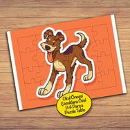 171PZ Sevimli Gülümseyen Köpek Çocuklara Özel Puzzle Yapboz Tablo