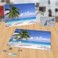 18334309 Palmiye Deniz Tatil Yeri 99 Parça Puzzle Yapboz Tablo