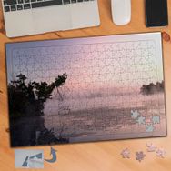 186 Ağaç Dalları Ve Deniz Manzarası 240 Parça Puzzle Yapboz Tablo