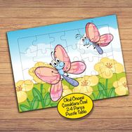 18776 Çiçekler Ve Yusufçuklar Çocuklara Özel Puzzle Yapboz Tablo