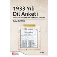 1933 Yılı Dil Anketi - Pegem Akademi Yayıncılık
