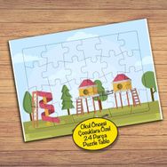 195PZ Eğlenceli Oyun Parkı Çocuklara Özel Puzzle Yapboz Tablo