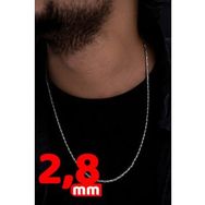 2.8 mm Zincir 246266144 Yuvarlak Kral Model 925 Ayar Erkek Gümüş Kolye