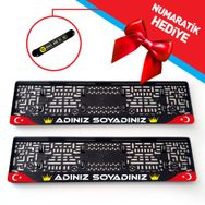 2 Adet Kişiye Özel Plakalık Çerçevesi
