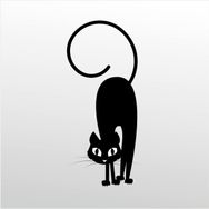 20 cm Korkmuş Kedi Folyo Sticker