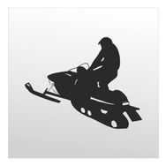 20 cm Motorlu Kızak Folyo Sticker