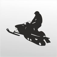 20 cm Motorlu Kızak Folyo Sticker