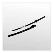 20 cm Samurai Bıçağı Folyo Sticker