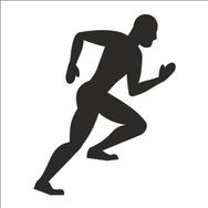 200 cm Koşan Sporcu Folyo Sticker