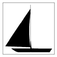 200 cm Yelkenli Tekne Folyo Sticker
