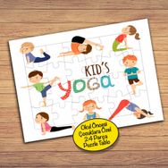201 Yoga Yapan Çocuklar 24 Parça Çocuklara Özel Yapboz Tablo