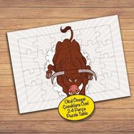 201PZ Kızgın Koşan Boğa Çocuklara Özel Puzzle Yapboz Tablo