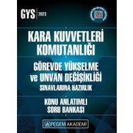2023 Kara Kuvvetleri Komutanlığı Görevde Yükselme ve Unvan Değişikliği Konu Anl Soru Bankası Pegem
