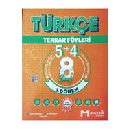 2023 Özel Baskı LGS 8. Sınıf Türkçe 1. Dönem 5 + 4 Tekrar Föyü - Mozaik Yayınları