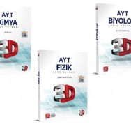 2024 AYT 3D Fizik Kimya Biyoloji Tamamı Video Çözümlü Soru Bankası Seti 3D Yayınları