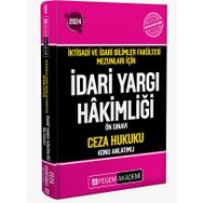 2024 İktisadi ve İdari Bilimler Fakültesi Mezunları için İdari Yargı Hakimliği Ön Sınavı Ceza Hukuku Konu Anlatımlı Kitap Pegem Yayınları
