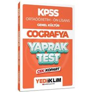 2024 KPSS Ortaöğretim Ön Lisans Genel Kültür Coğrafya Çek Kopart Yaprak Test - Yediiklim Yayınları