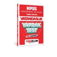 2024 KPSS Ortaöğretim Ön Lisans Genel Kültür Vatandaşlık Çek Kopart Yaprak Test - Yediiklim Yayınları