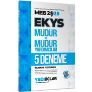 2025 MEB EKYS Müdür ve Müdür Yardımcılığı Tamamı Çözümlü 5 Deneme - Yediiklim Yayınları
