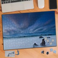 203 Sisli Taşlar Mavi Gökyüzü 240 Parça Puzzle Yapboz Tablo