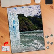 203A Buzul Şelale Dağ Göl 240 Parça Puzzle Yapboz Tablo