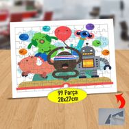 2087 Renkli Yapay Zeka Robotlar 99 Parça Puzzle Yapboz Tablo