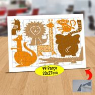 214 Kanguru Ve Değerli Arkadaşları 99 Parça Puzzle Yapboz Tablo