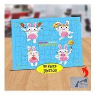 214 Sevimli Paskalya Tavşanları 99 Parça Puzzle Yapboz Tablo