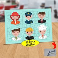 2147 Meslekleri Öğreniyorum Eğitici 99 Parça Puzzle Yapboz Tablo