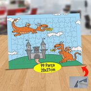 2147497300 Ateş Püsküren Ejderhalar 99 Parça Puzzle Yapboz Tablo