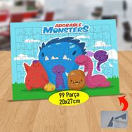 2147514229 Renkli Komik Canavarlar 99 Parça Puzzle Yapboz Tablo