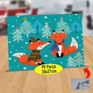 2147528430 Ormanda Oturan Tilkiler 99 Parça Puzzle Yapboz Tablo