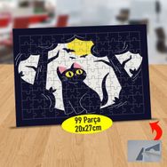 2147903822 Yarasalı Gökyüzünde Kedi 99 Parça Puzzle Yapboz Tablo