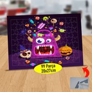 2147912604 Şekerli Korkak Canavar 99 Parça Puzzle Yapboz Tablo