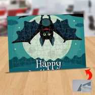 2147912823 Happy Halloween Yarasası 99 Parça Puzzle Yapboz Tablo