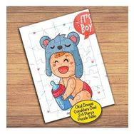 2147942717 Mutlu Gülen Bebek Çocuklara Özel Puzzle Yapboz Tablo