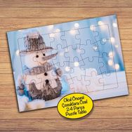 2147957794 Mutlu Kardan Adam Çocuklara Özel Puzzle Yapboz Tablo