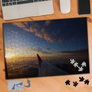219 Gökyüzünde Uçak Kanadı 240 Parça Puzzle Yapboz Tablo