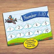 223171 Number Sayıları Öğreniyorum Çocuklara Özel Puzzle Yapboz Tablo