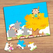22454 Kızıldereli Minik Dostlar Çocuklara Özel Puzzle Yapboz Tablo