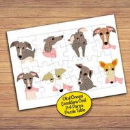 224PZ Sevimli Köpek Kolyajı Çocuklara Özel Puzzle Yapboz Tablo