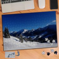 226 Çam Ağaçları Kış Manzarası 240 Parça Puzzle Yapboz Tablo